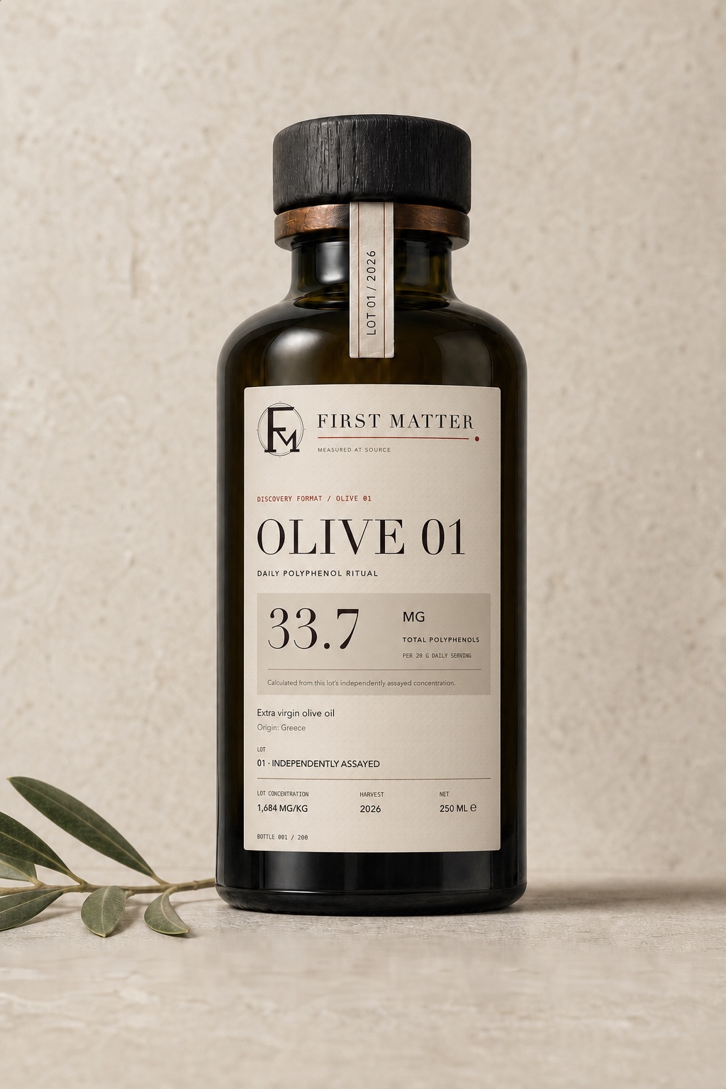 250 mL OLIVE 01 High bottle with 1,300+ mg/kg polyphenols
